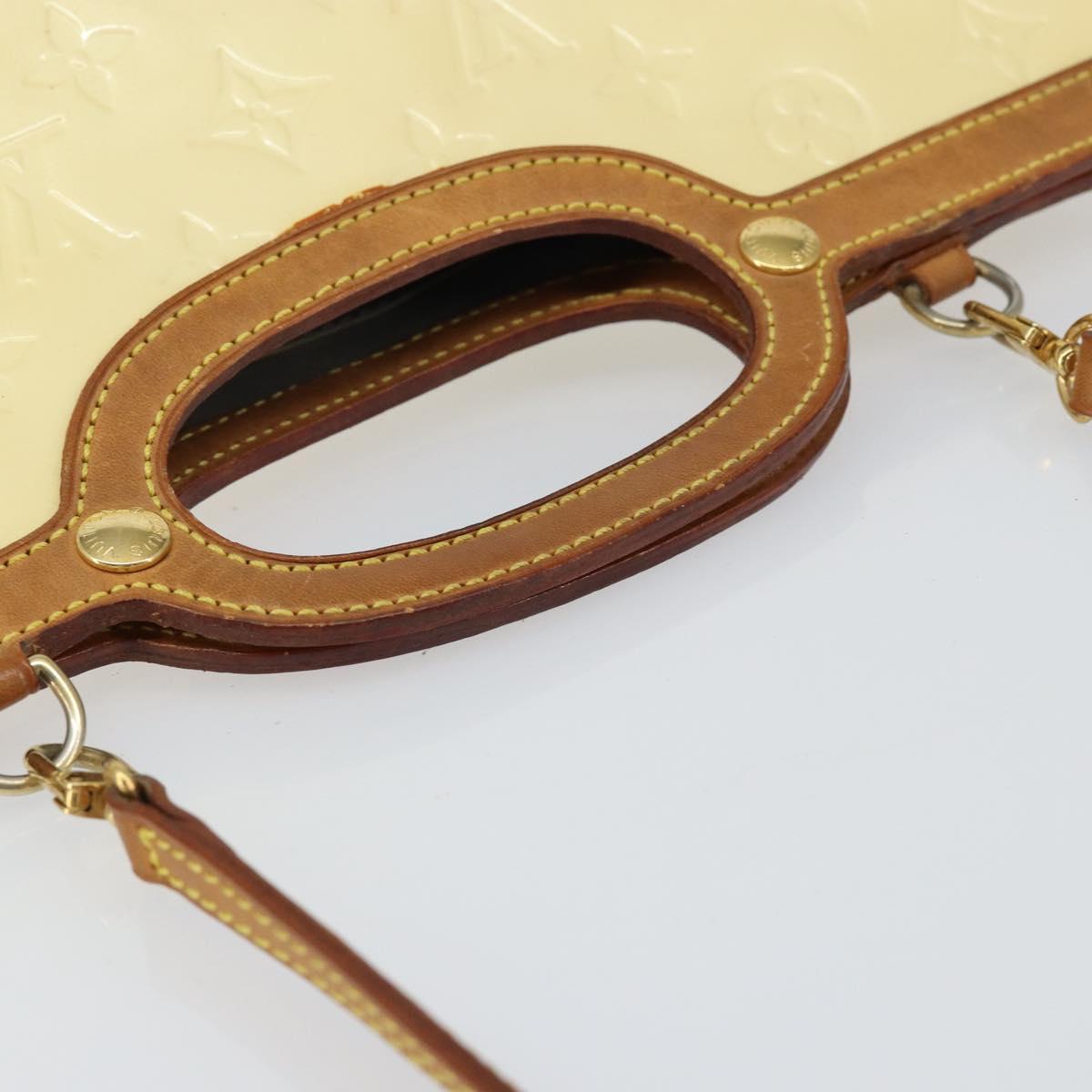 LOUIS VUITTON Monogram Vernis Roxbury Drive Hand Bag Perle M91374 LV Auth 155278