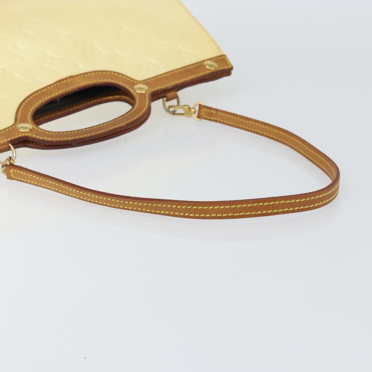 LOUIS VUITTON Monogram Vernis Roxbury Drive Hand Bag Perle M91374 LV Auth 155278