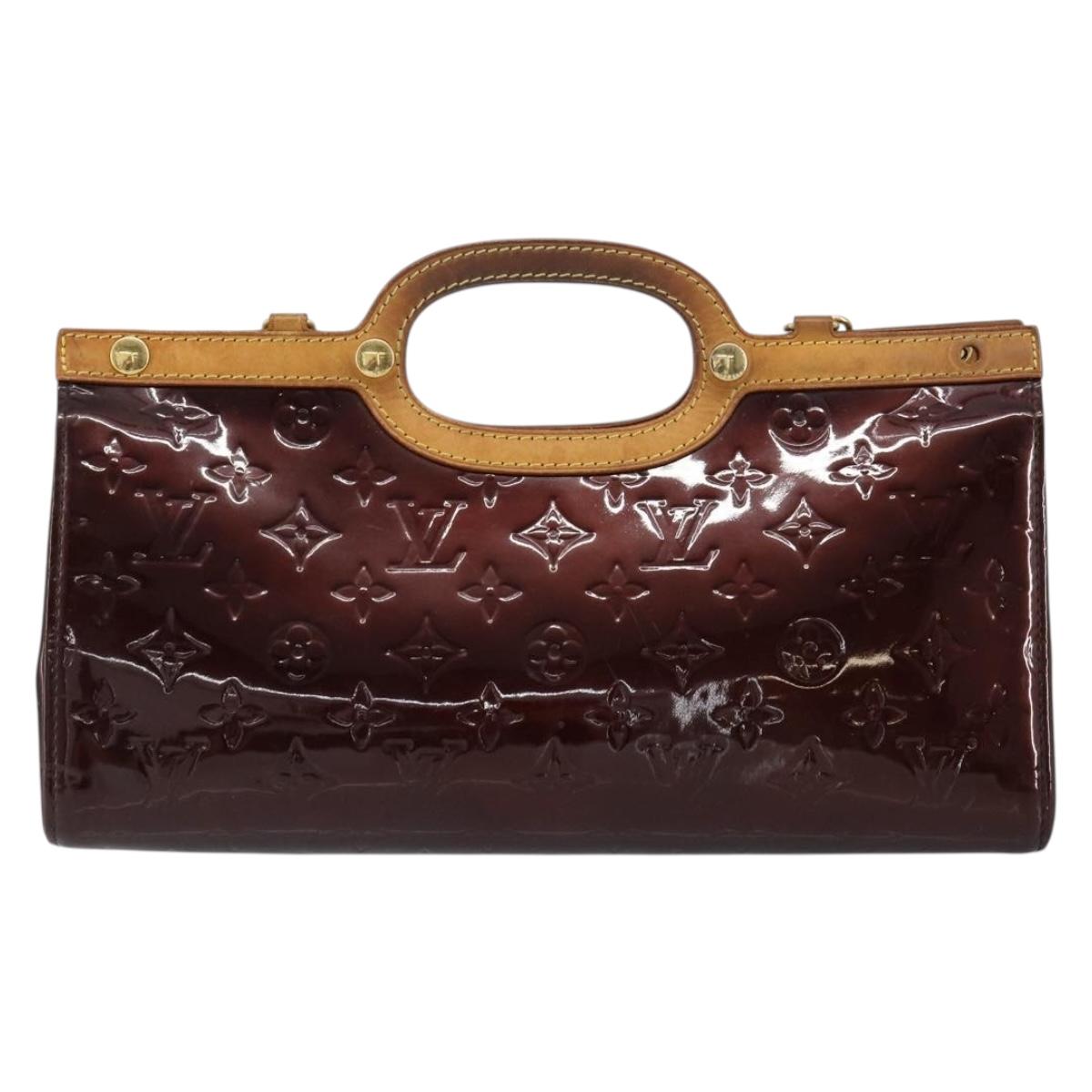 LOUIS VUITTON Monogram Vernis Roxbury Drive Hand Bag Amarante M91995 Auth 155279