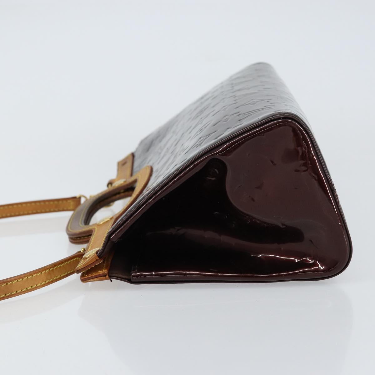 LOUIS VUITTON Monogram Vernis Roxbury Drive Hand Bag Amarante M91995 Auth 155279