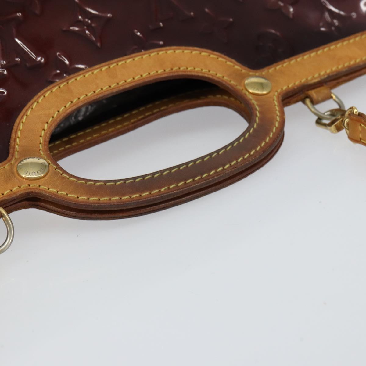 LOUIS VUITTON Monogram Vernis Roxbury Drive Hand Bag Amarante M91995 Auth 155279