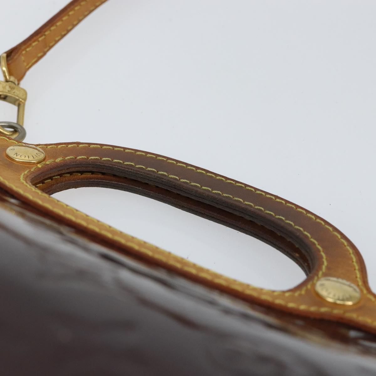 LOUIS VUITTON Monogram Vernis Roxbury Drive Hand Bag Amarante M91995 Auth 155279