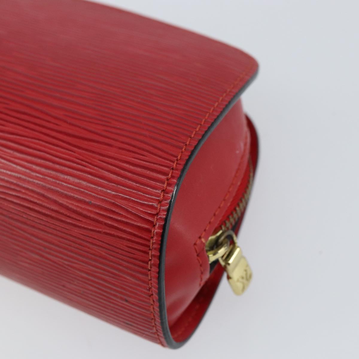 LOUIS VUITTON Epi Dauphine PM Pouch Castilian Red M48447 LV Auth 155284