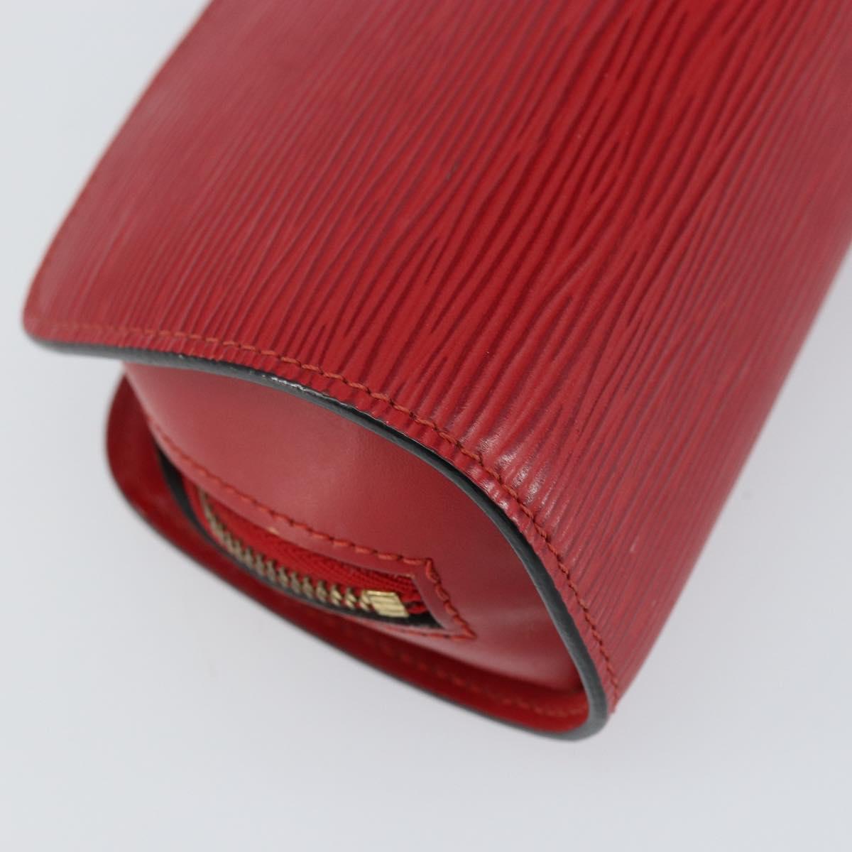 LOUIS VUITTON Epi Dauphine PM Pouch Castilian Red M48447 LV Auth 155284
