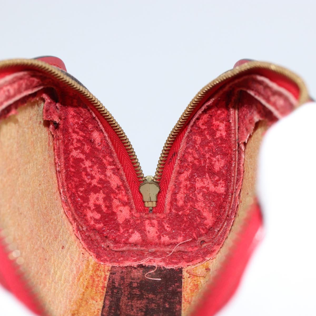 LOUIS VUITTON Epi Dauphine PM Pouch Castilian Red M48447 LV Auth 155284