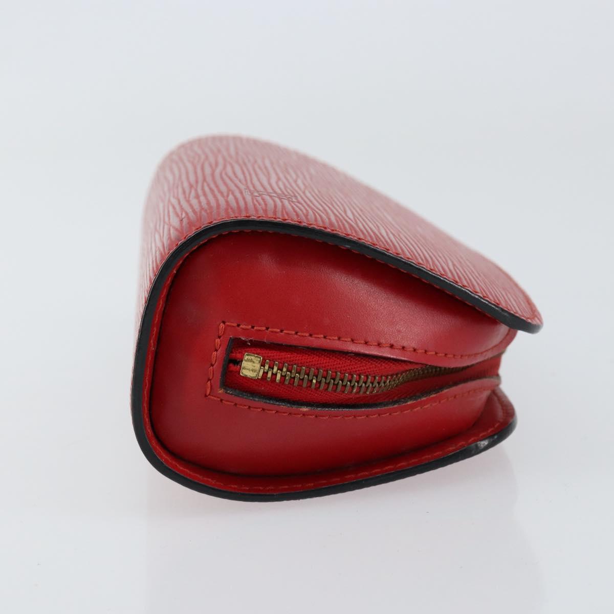 LOUIS VUITTON Epi Dauphine PM Pouch Castilian Red M48447 LV Auth 155284
