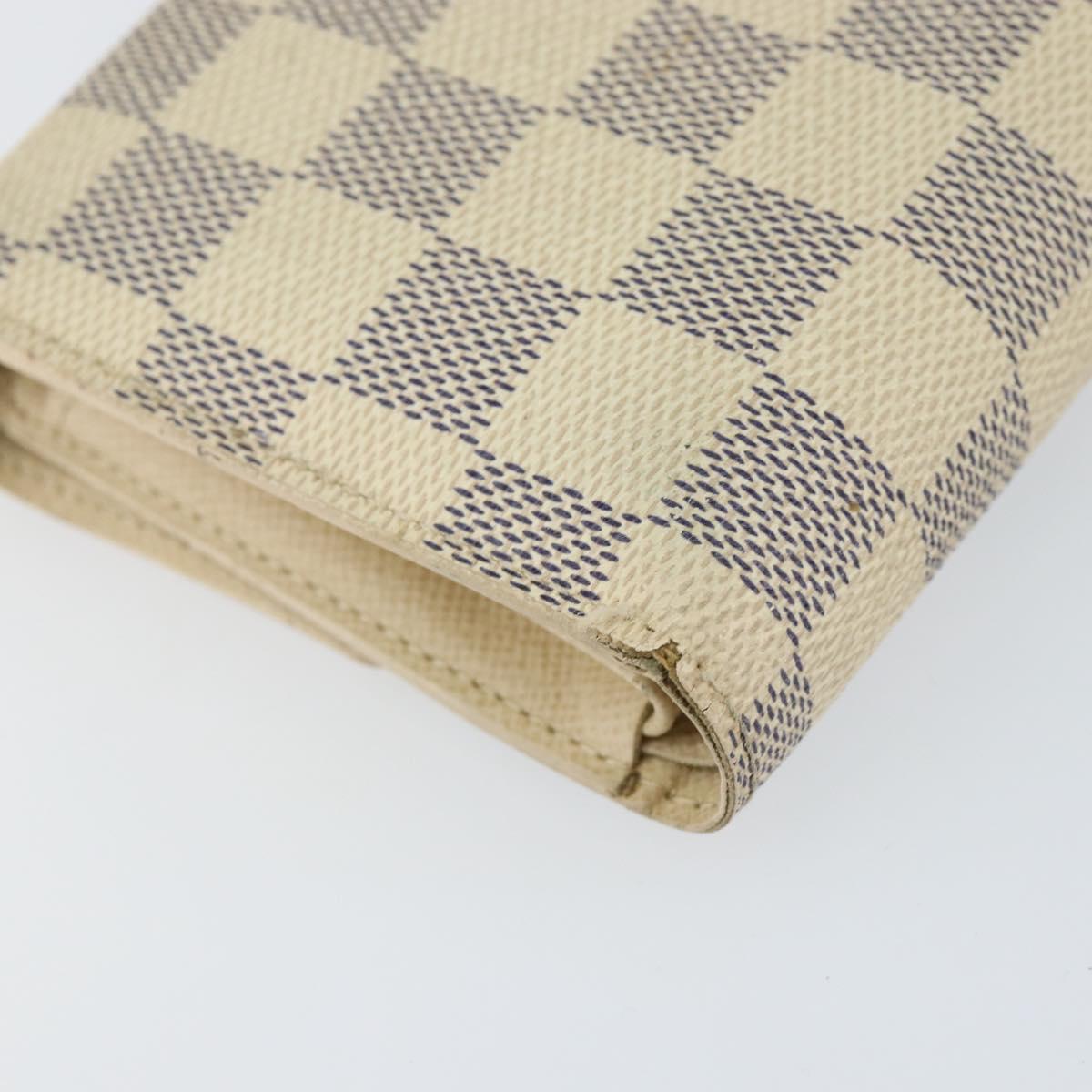 LOUIS VUITTON Damier Azur Portefeuille Alexandra Wallet N63068 LV Auth 155285