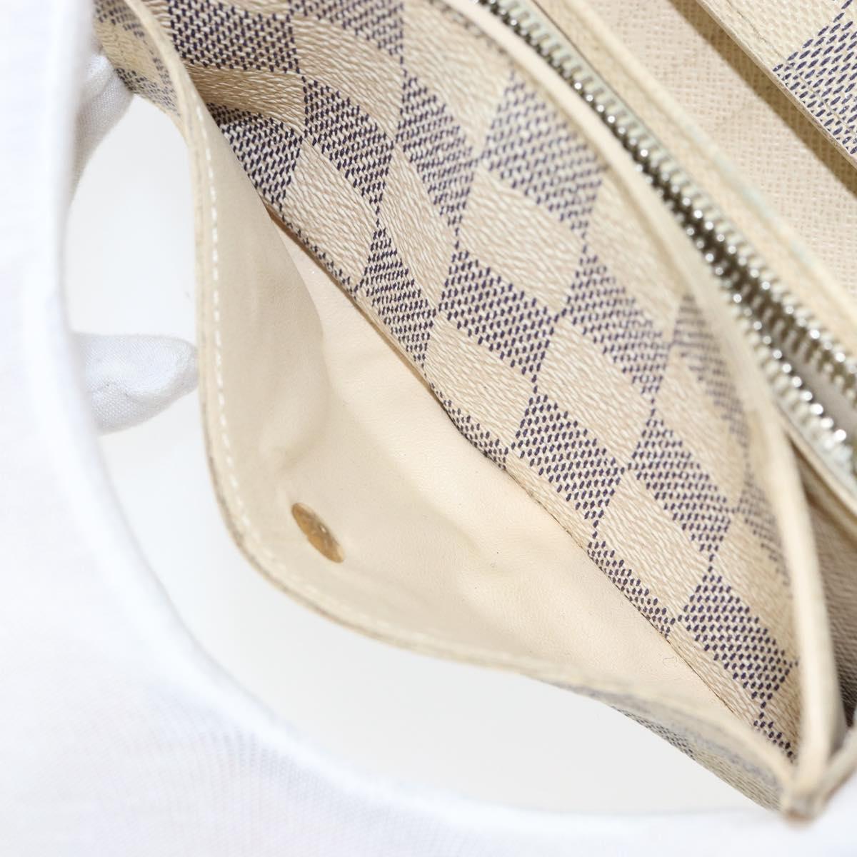 LOUIS VUITTON Damier Azur Portefeuille Alexandra Wallet N63068 LV Auth 155285