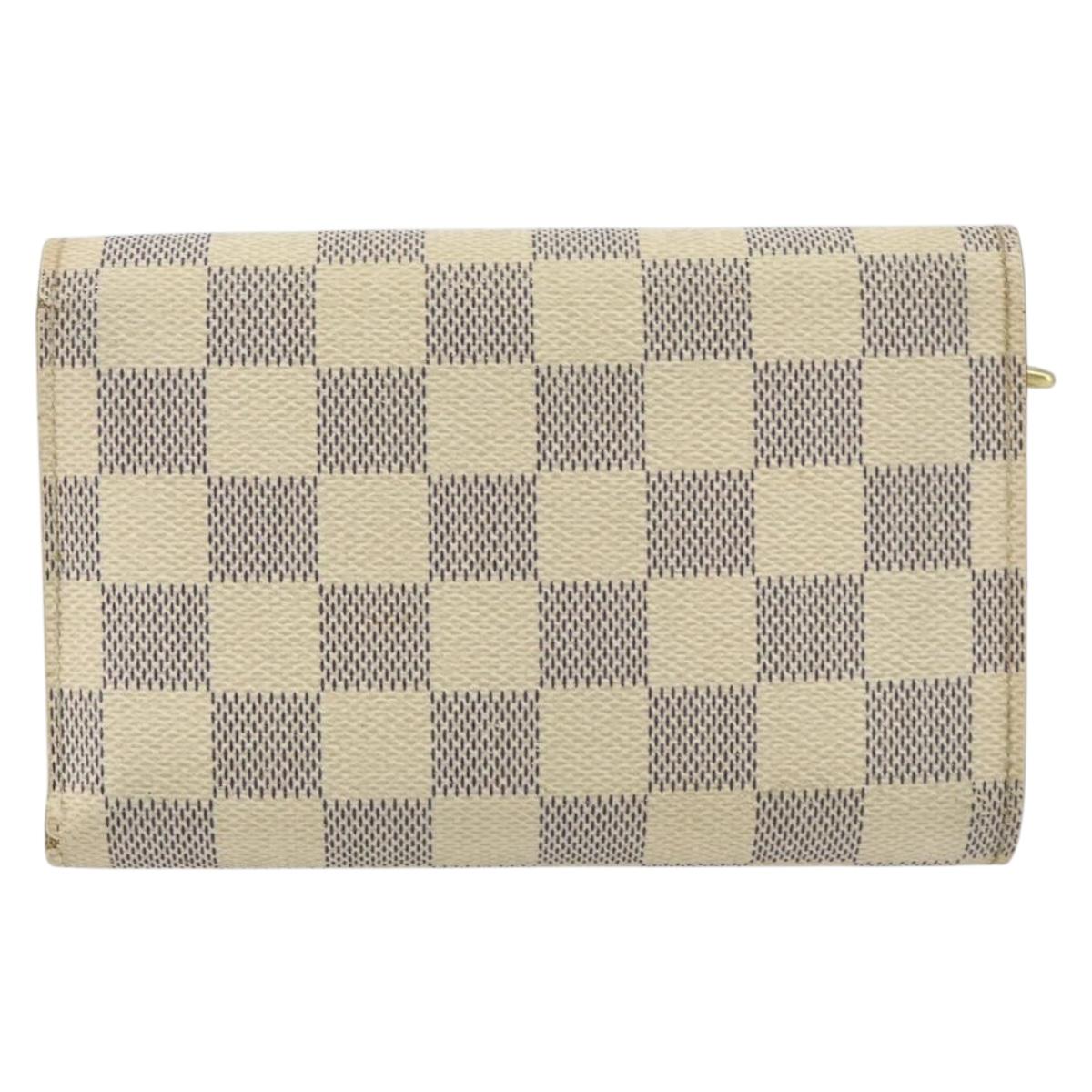 LOUIS VUITTON Damier Azur Portefeuille Alexandra Wallet N63068 LV Auth 155285