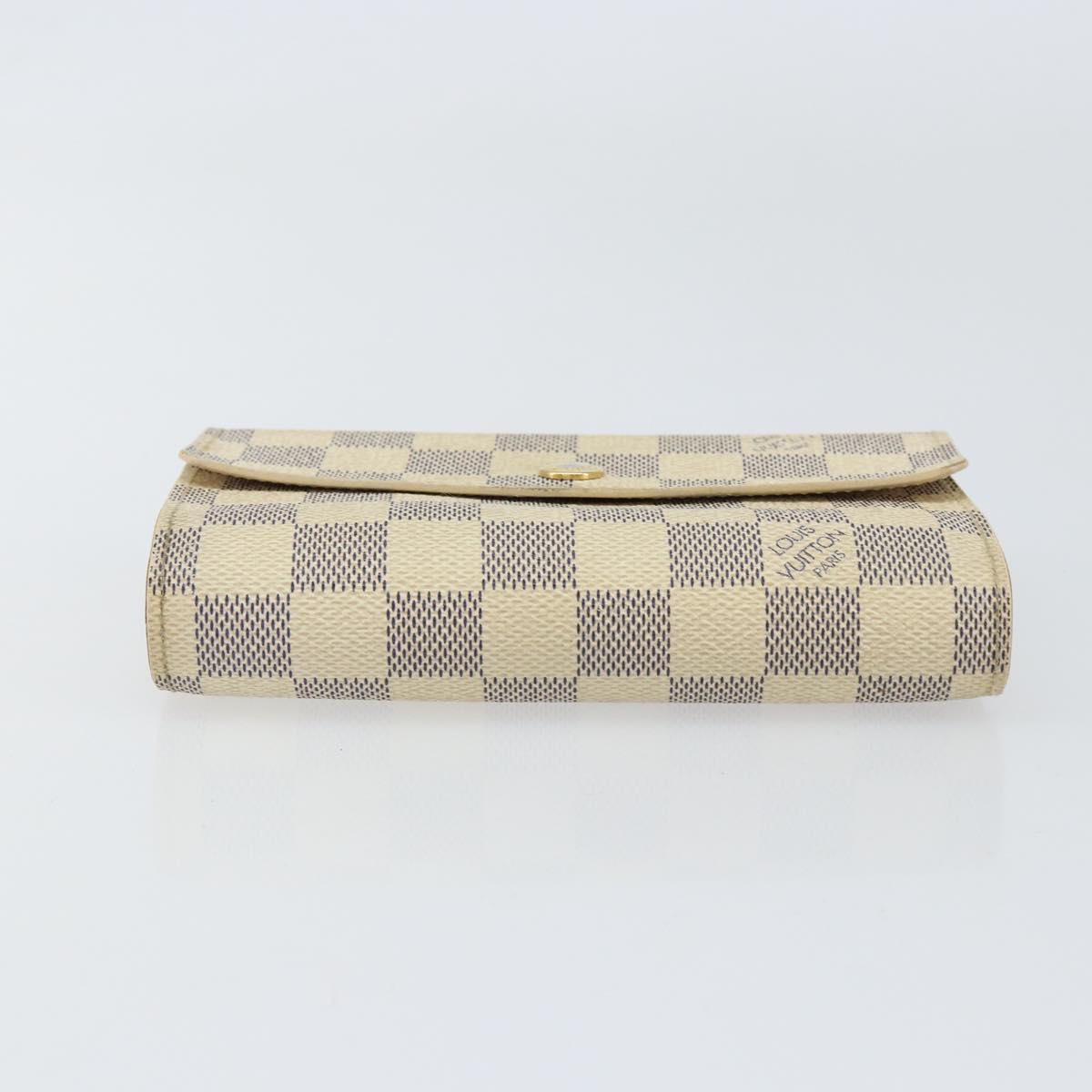 LOUIS VUITTON Damier Azur Portefeuille Alexandra Wallet N63068 LV Auth 155285