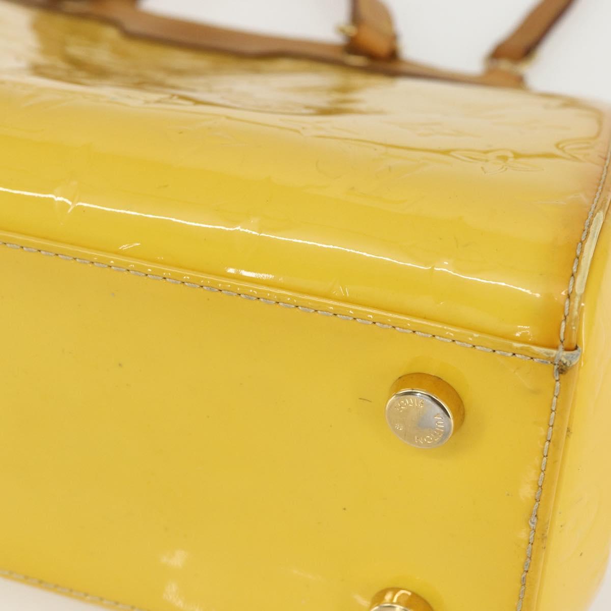 LOUIS VUITTON Monogram Vernis Blair MM Hand Bag 2way Citrin M90108 Auth 155287