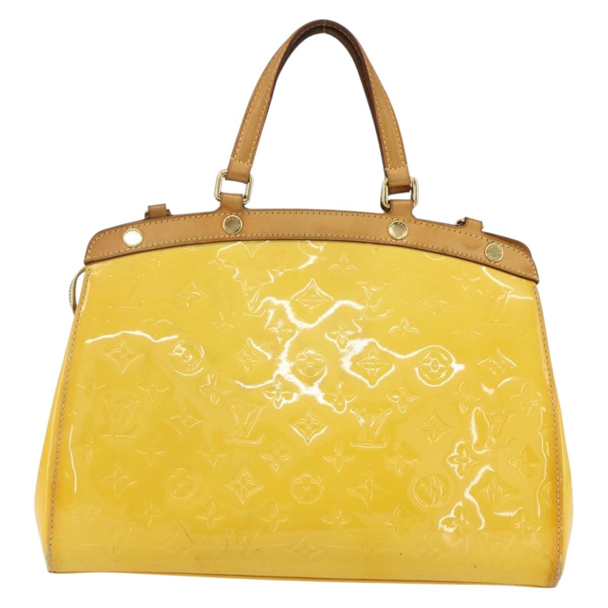 LOUIS VUITTON Monogram Vernis Blair MM Hand Bag 2way Citrin M90108 Auth 155287