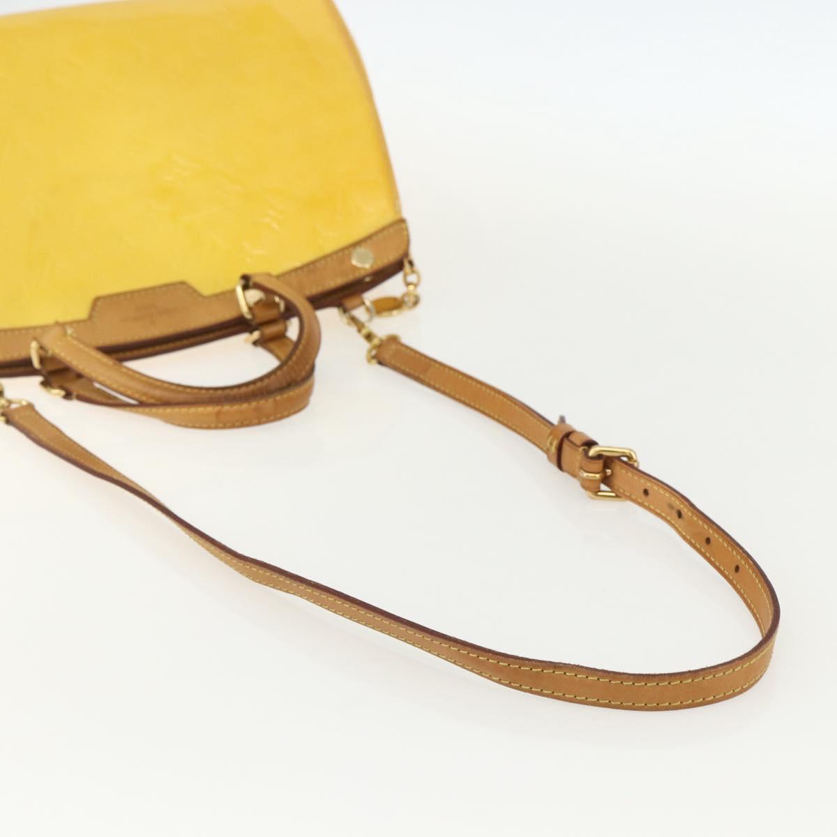 LOUIS VUITTON Monogram Vernis Blair MM Hand Bag 2way Citrin M90108 Auth 155287