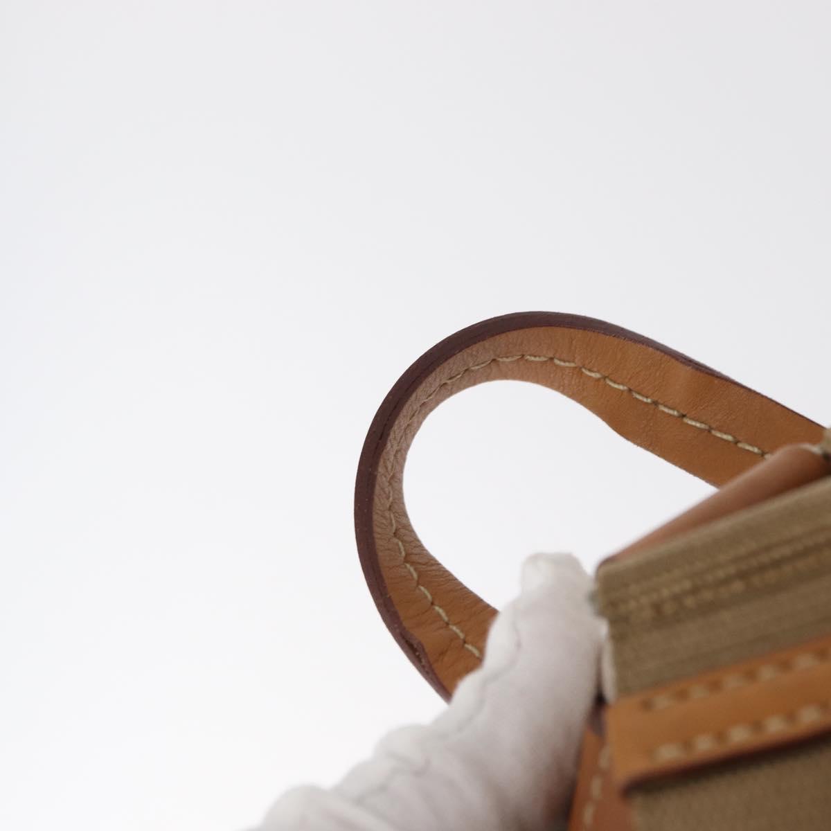 PRADA Backpack Nylon Beige Silver Auth 155293