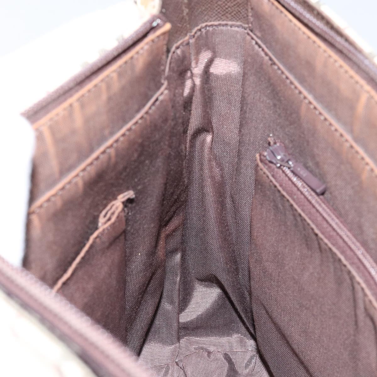 BURBERRY Nova Check Tote Bag Canvas Beige Gold Auth 155295