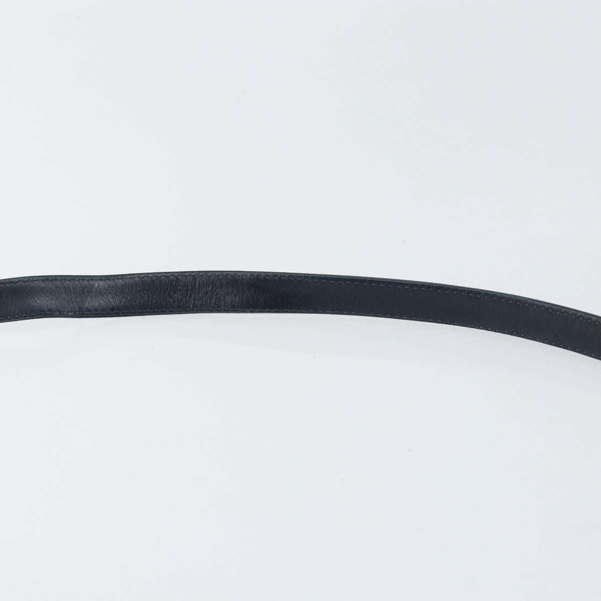 Christian Dior Trotter Canvas Shoulder Bag Navy Gold Auth 155298