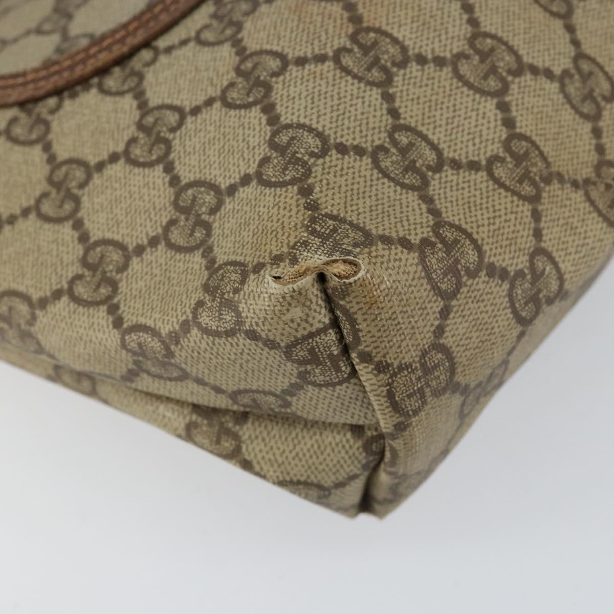 GUCCI GG Supreme Web Sherry Line Tote Bag PVC Beige Red 40 02 003 Auth 155303