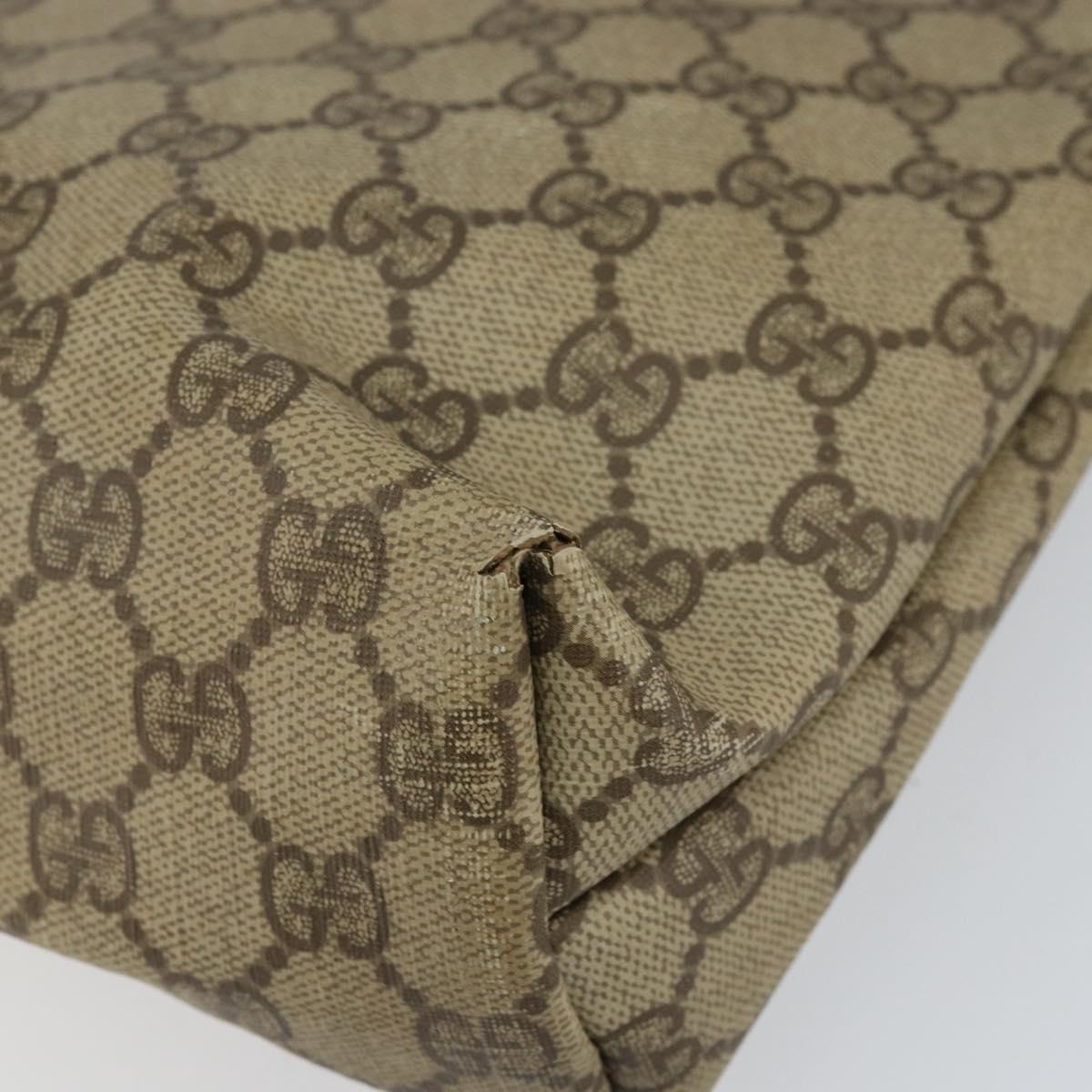 GUCCI GG Supreme Web Sherry Line Tote Bag PVC Beige Red 40 02 003 Auth 155303