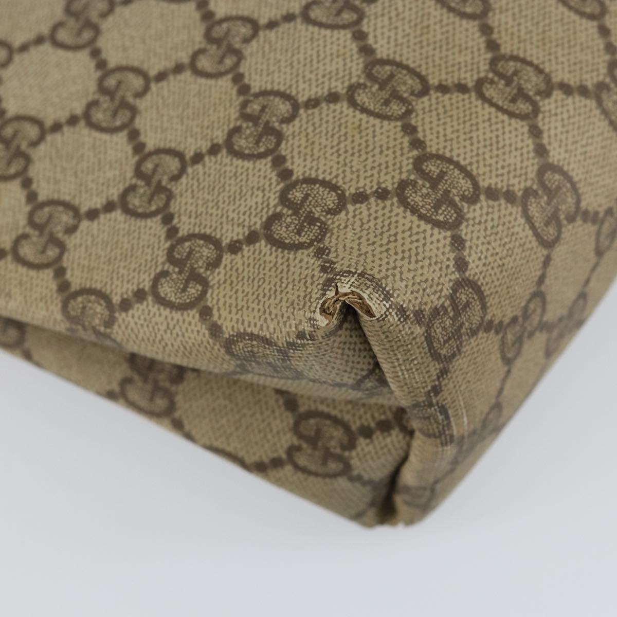 GUCCI GG Supreme Web Sherry Line Tote Bag PVC Beige Red 40 02 003 Auth 155303