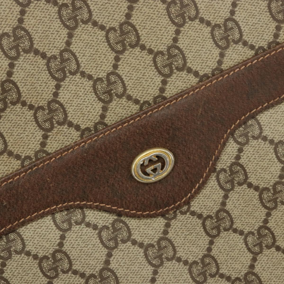 GUCCI GG Supreme Web Sherry Line Tote Bag PVC Beige Red 40 02 003 Auth 155303