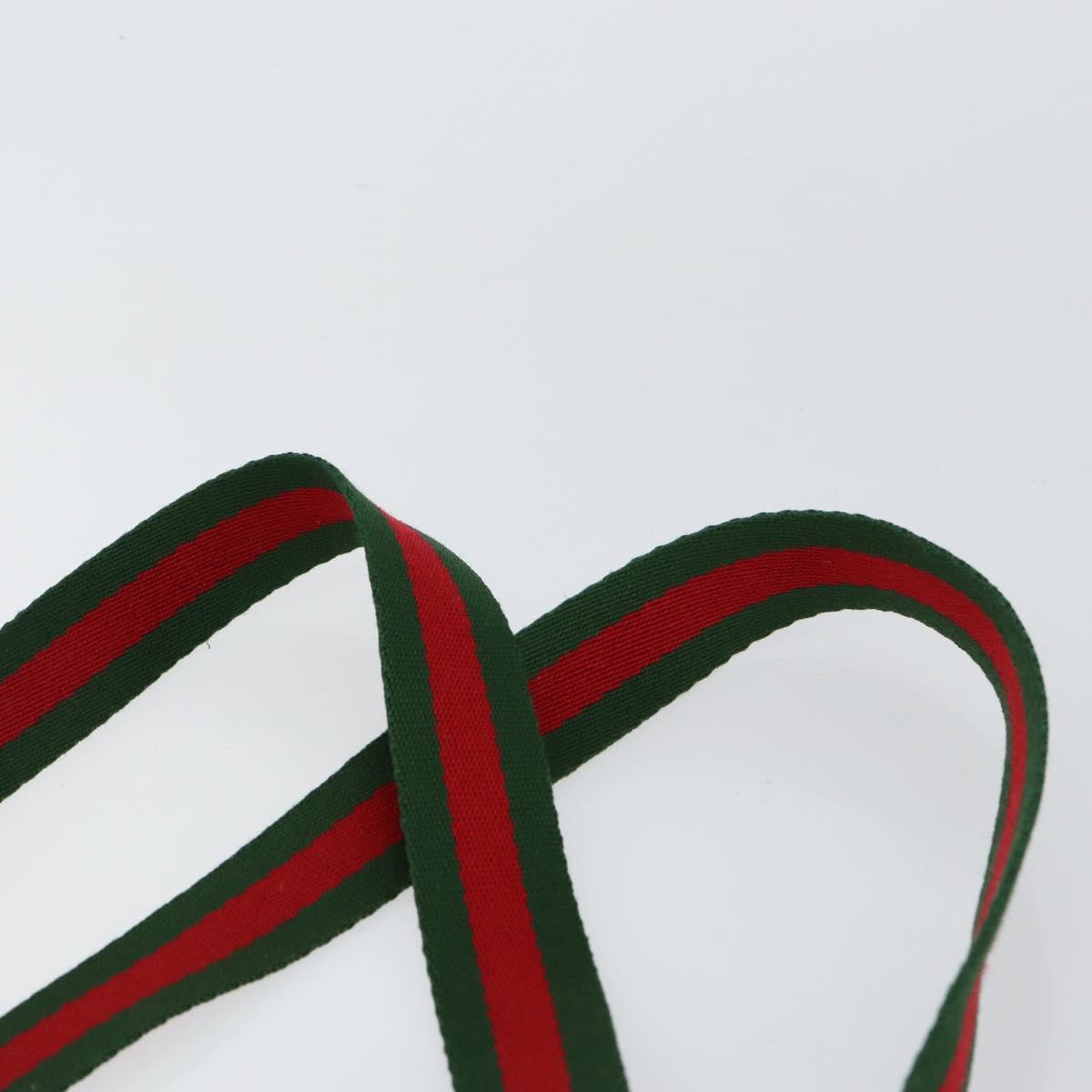 GUCCI GG Supreme Web Sherry Line Tote Bag PVC Beige Red 40 02 003 Auth 155303