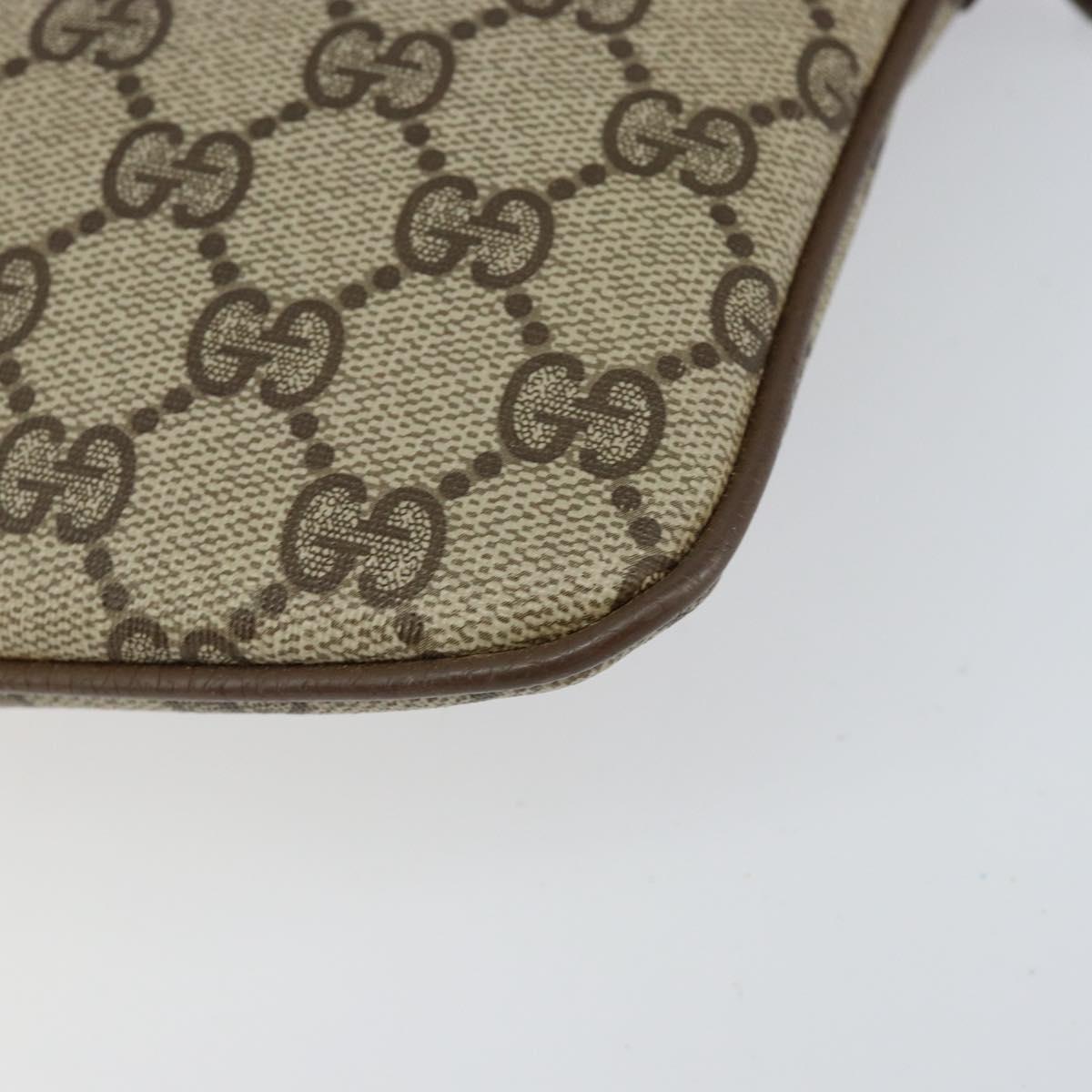 GUCCI GG Supreme Web Sherry Line Bag PVC Beige Gold 904 02 047 Auth 155304