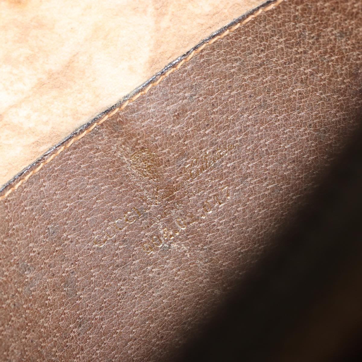 GUCCI GG Supreme Web Sherry Line Bag PVC Beige Gold 904 02 047 Auth 155304