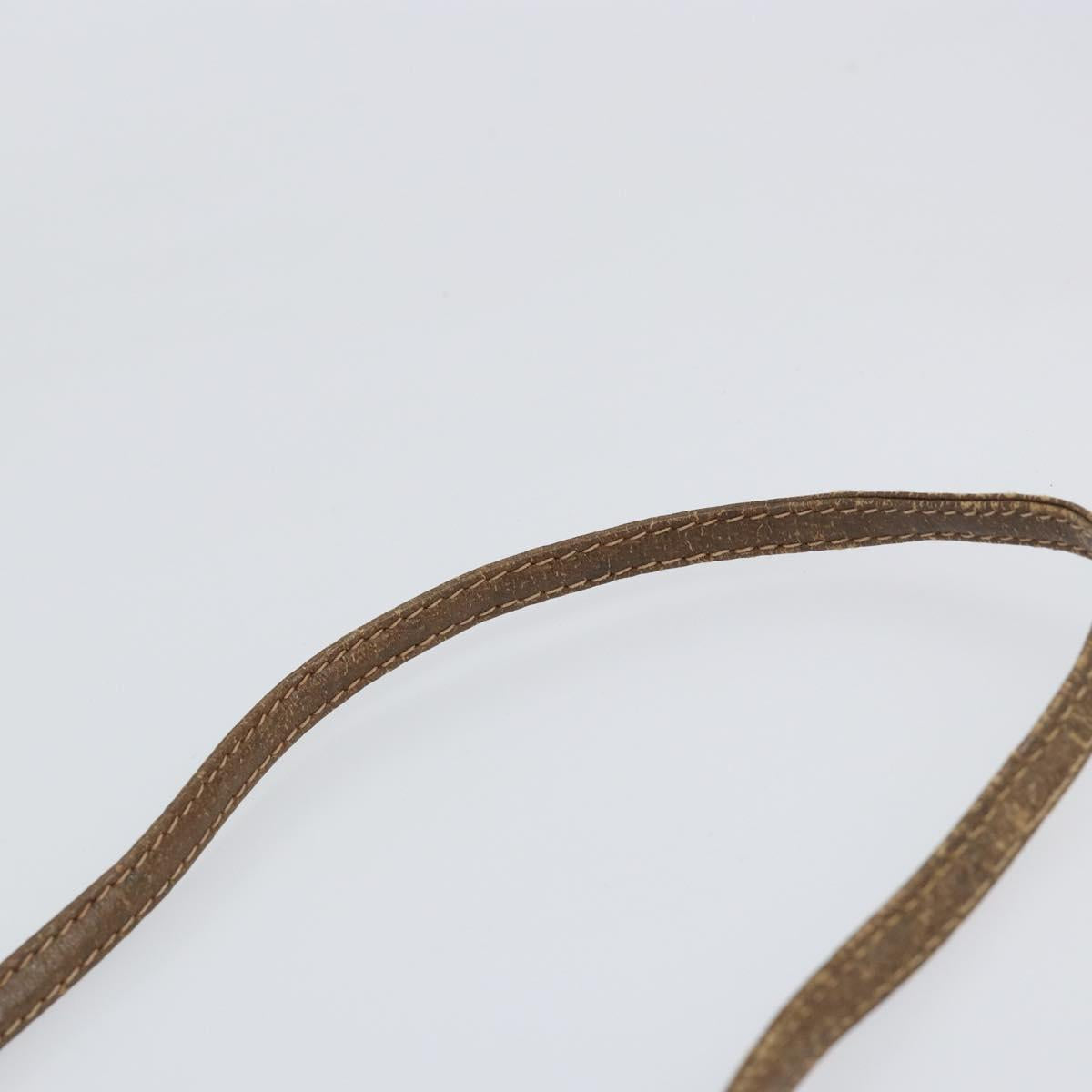 GUCCI GG Supreme Web Sherry Line Bag PVC Beige Gold 904 02 047 Auth 155304