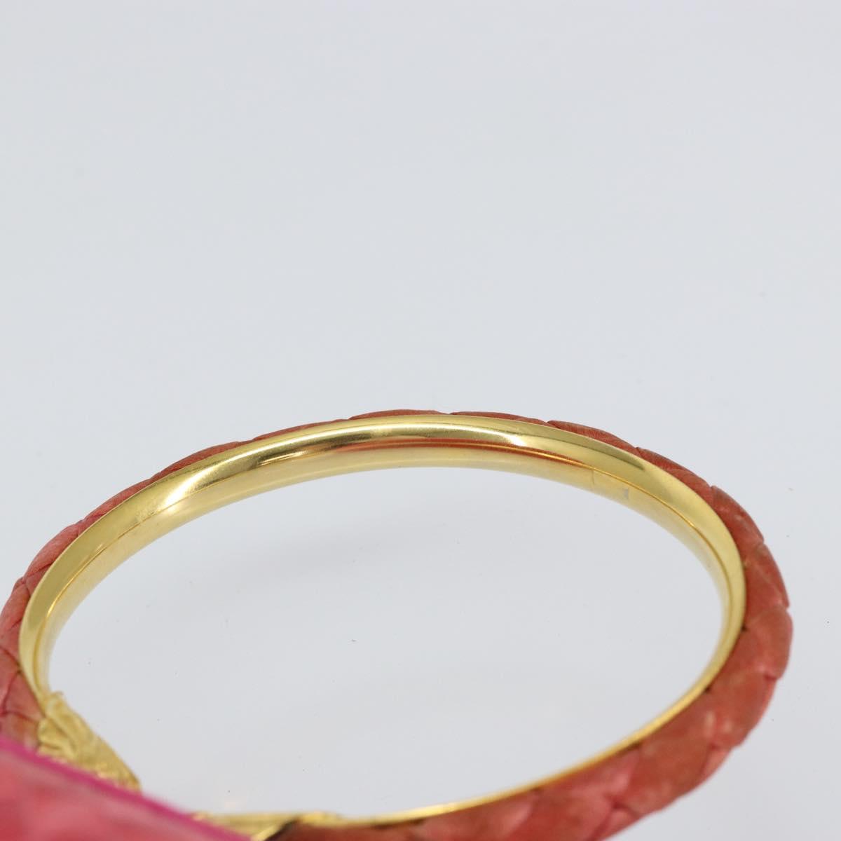 BOTTEGA VENETA INTRECCIATO Hand Bag Leather Pink Gold Auth 155308V