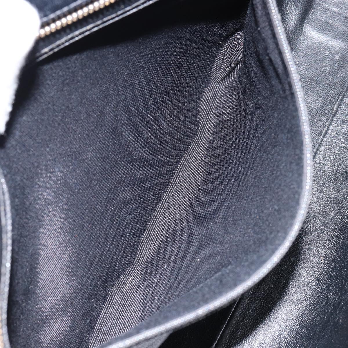 CHANEL Chain Tote Bag Cotton Beige Gold CC Auth 155323