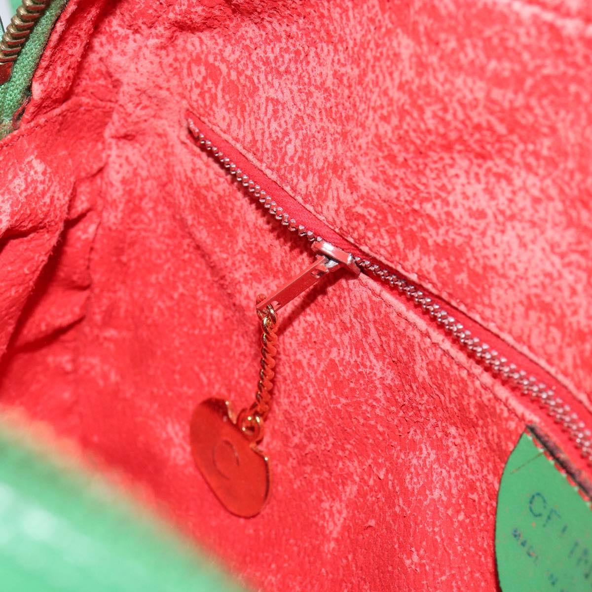 CELINE Shoulder Bag Leather Green Gold Auth 155324