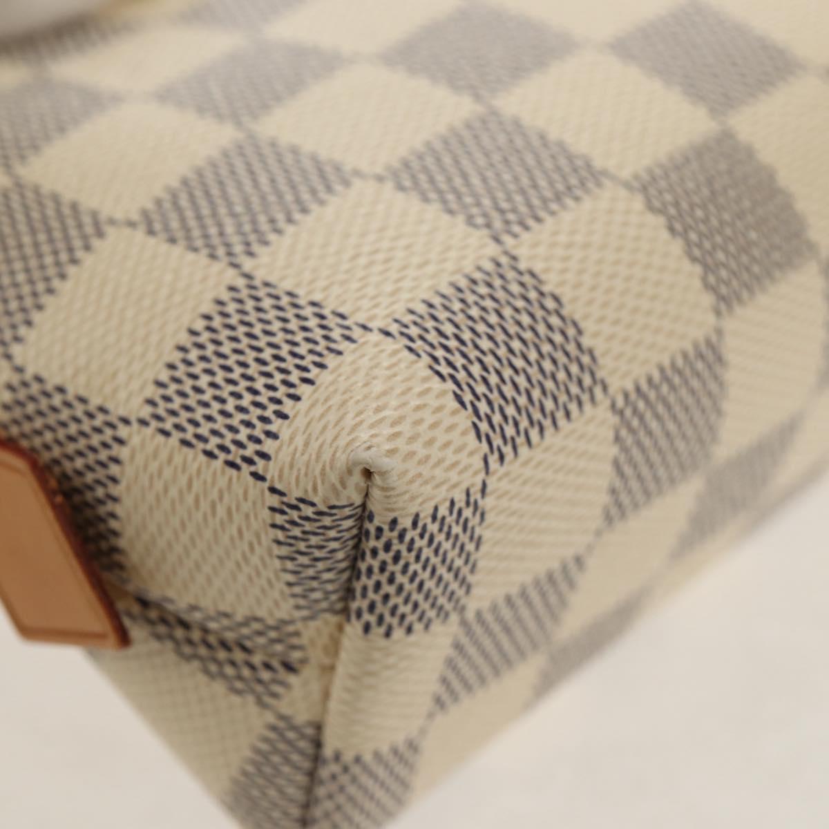 LOUIS VUITTON Damier Azur Pochette Cosmetic PM Pouch N60024 LV Auth 155328V