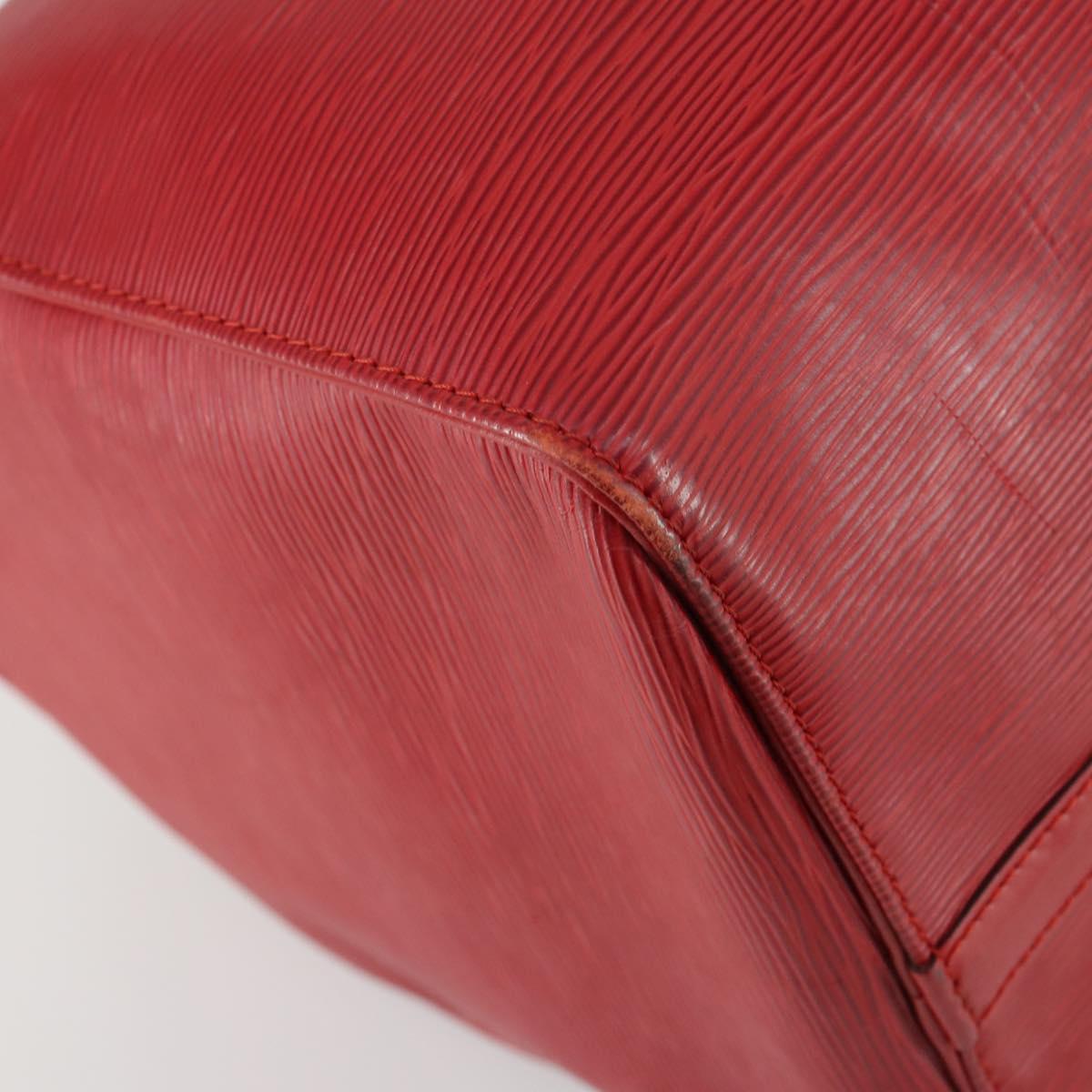 LOUIS VUITTON Epi Keepall 50 Boston Bag Red M42967 LV Auth 155329V