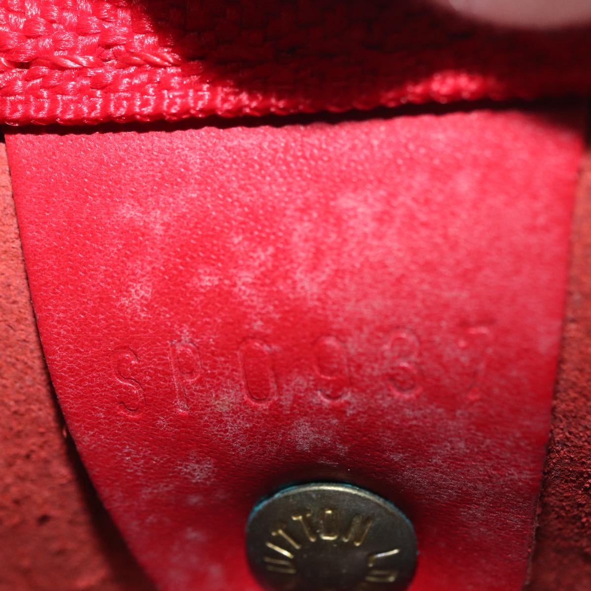 LOUIS VUITTON Epi Keepall 50 Boston Bag Red M42967 LV Auth 155329V