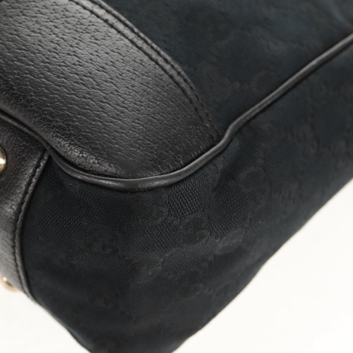 Old GUCCI GG Canvas Web Sherry Line Pretty Bag Black Red 163805 Auth 155348V