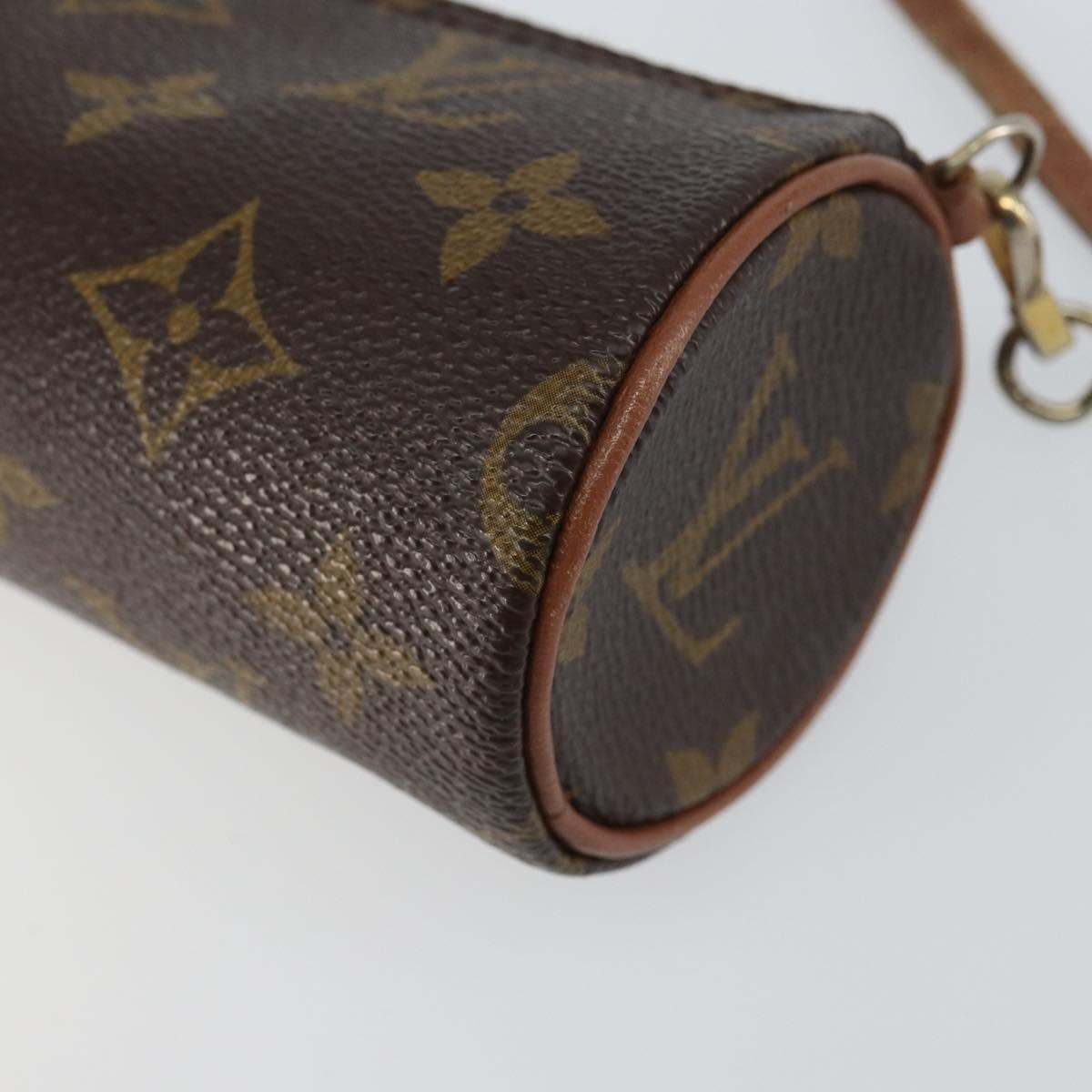 LOUIS VUITTON Monogram Papillon Pouch LV Auth 155362