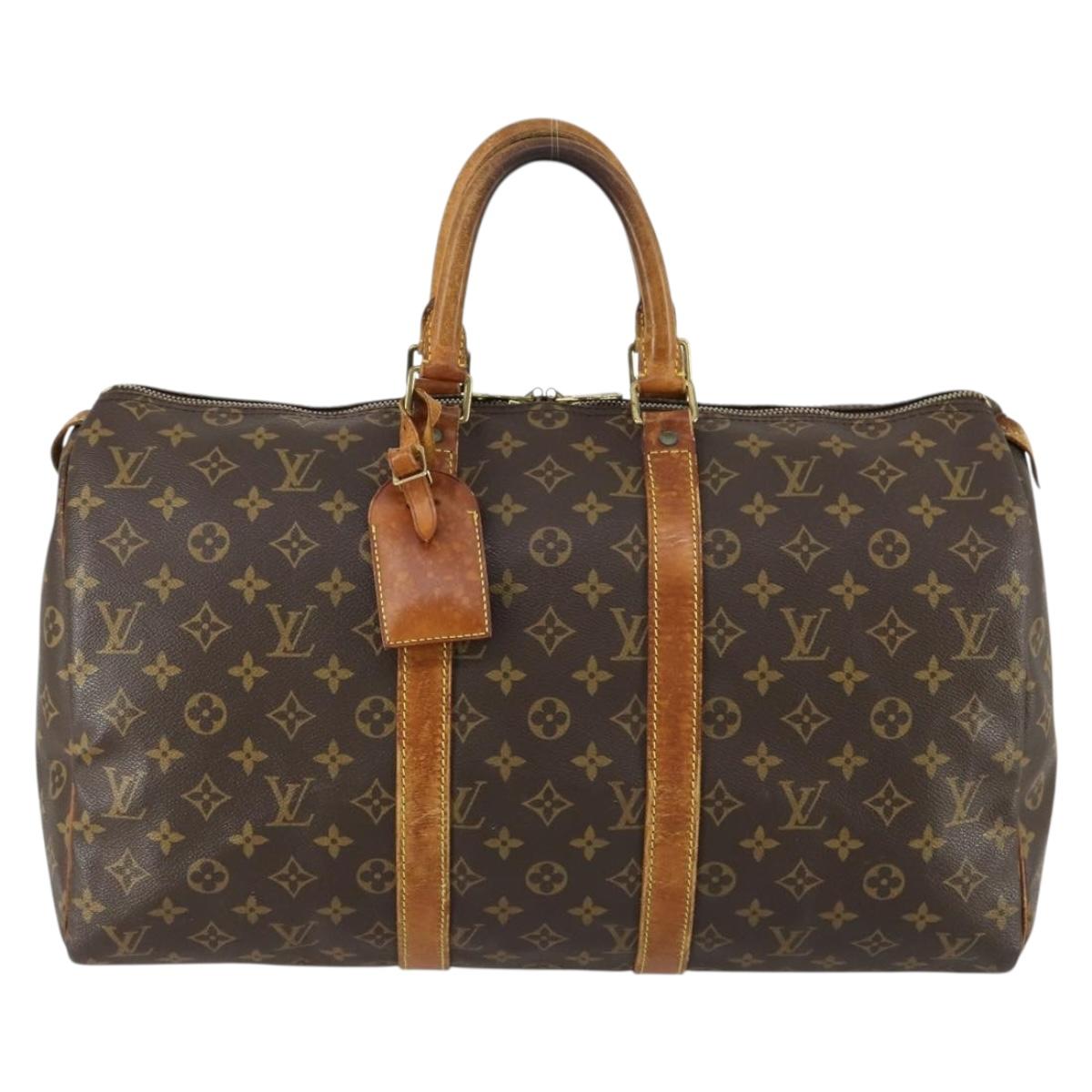 LOUIS VUITTON Monogram Keepall 45 Boston Bag M41428 LV Auth 155372