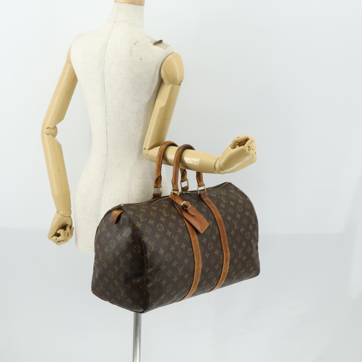 LOUIS VUITTON Monogram Keepall 45 Boston Bag M41428 LV Auth 155372