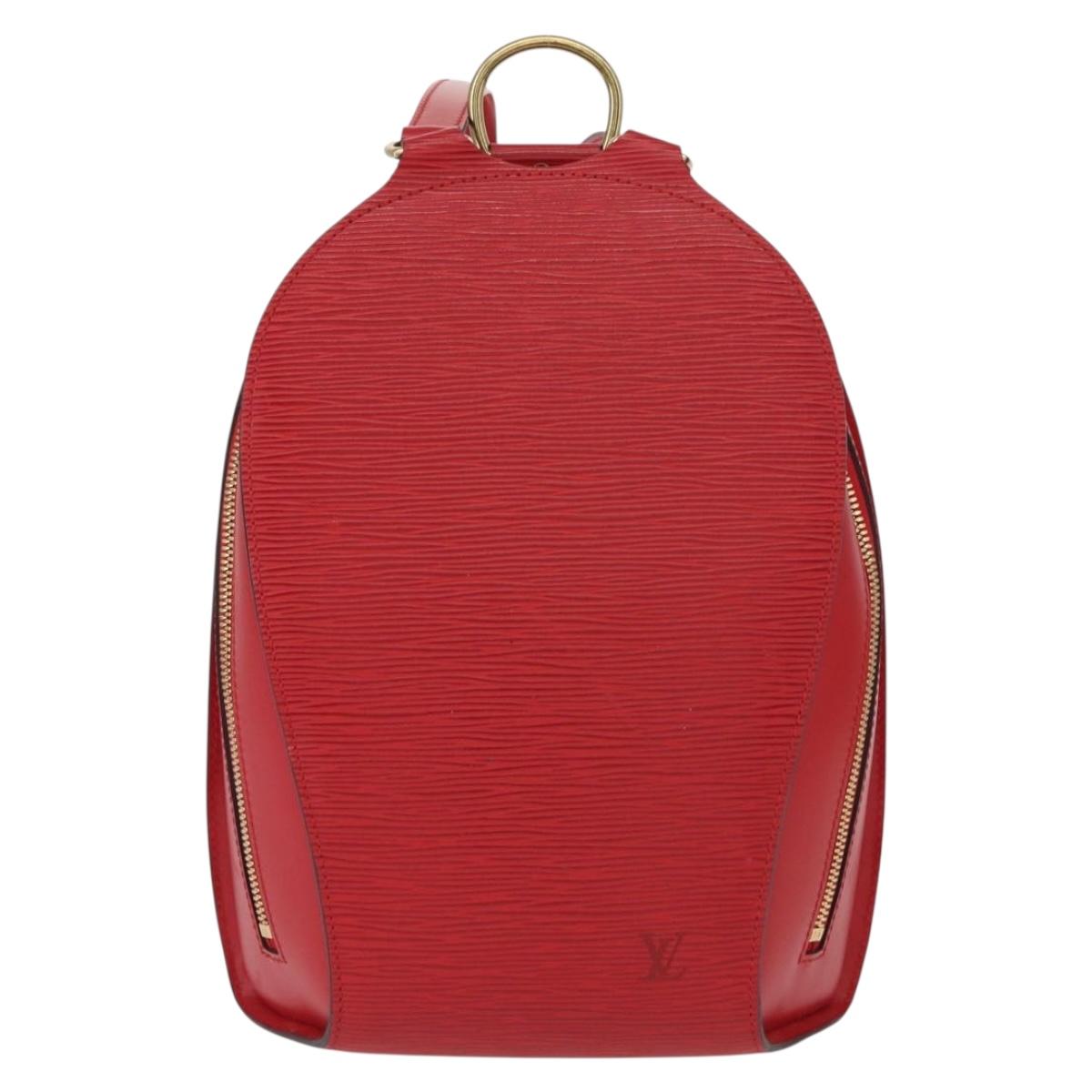 LOUIS VUITTON Epi Mabillon Backpack Castilian Red M52237 LV Auth 155376