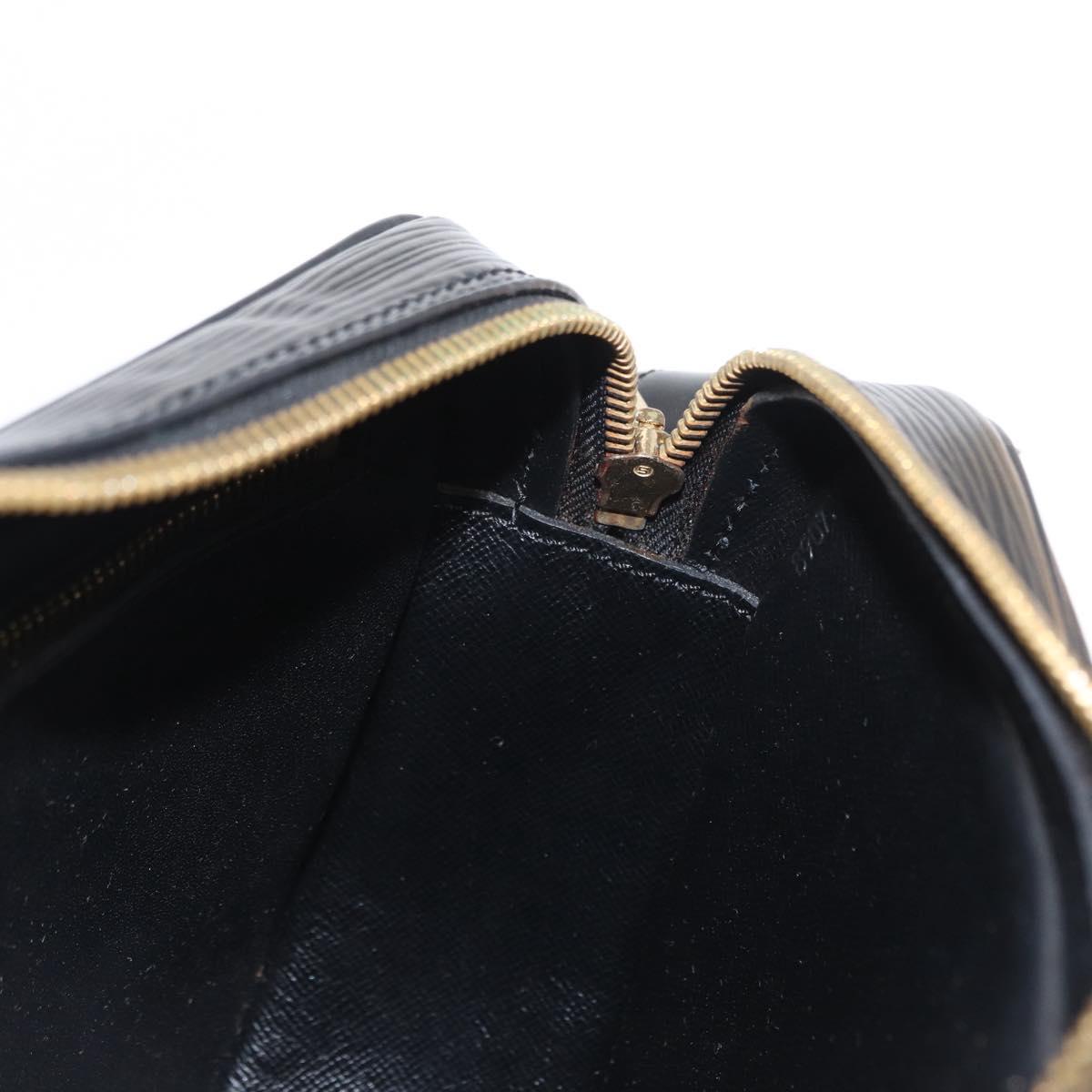 LOUIS VUITTON Epi Jeune Fille MM Shoulder Bag Black M52152 LV Auth 155378