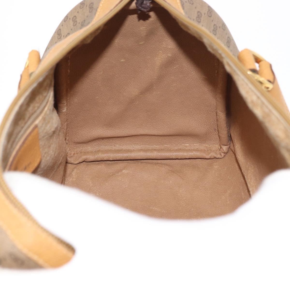 GUCCI Micro GG Supreme Web Sherry Line Bag PVC Beige Gold 40 02 007 Auth 155381