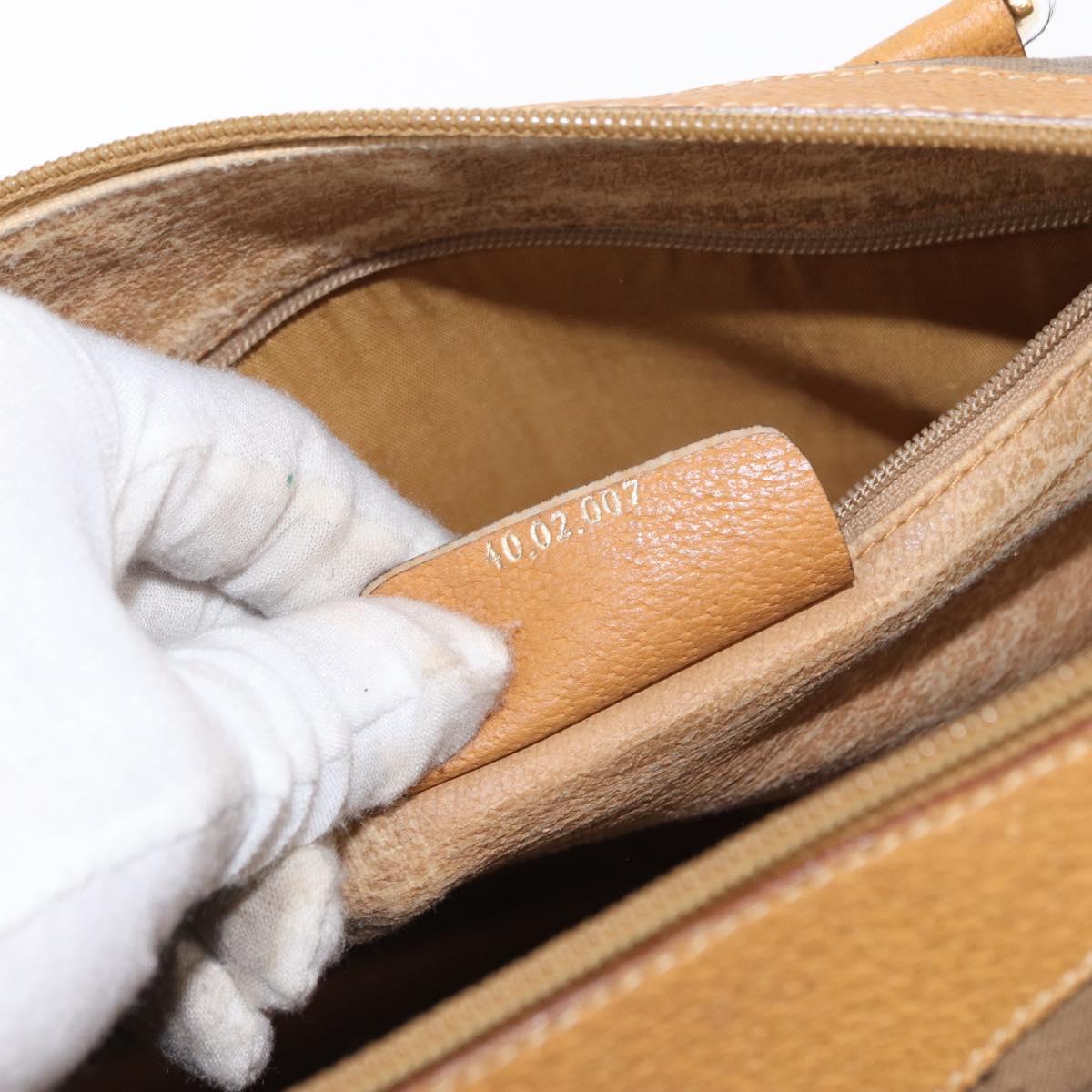 GUCCI Micro GG Supreme Web Sherry Line Bag PVC Beige Gold 40 02 007 Auth 155381