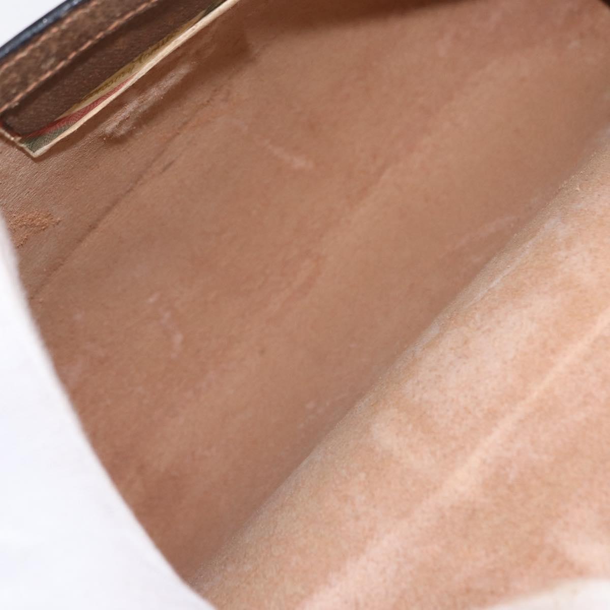 GUCCI GG Supreme Web Sherry Line Clutch Bag PVC Beige Gold 89 01 006 Auth 155387