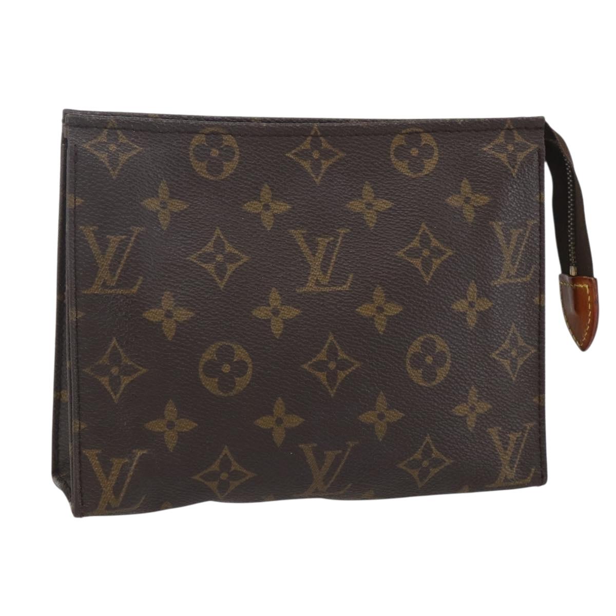 LOUIS VUITTON Monogram Poche Toilette 19 Pouch M47544 LV Auth 155404