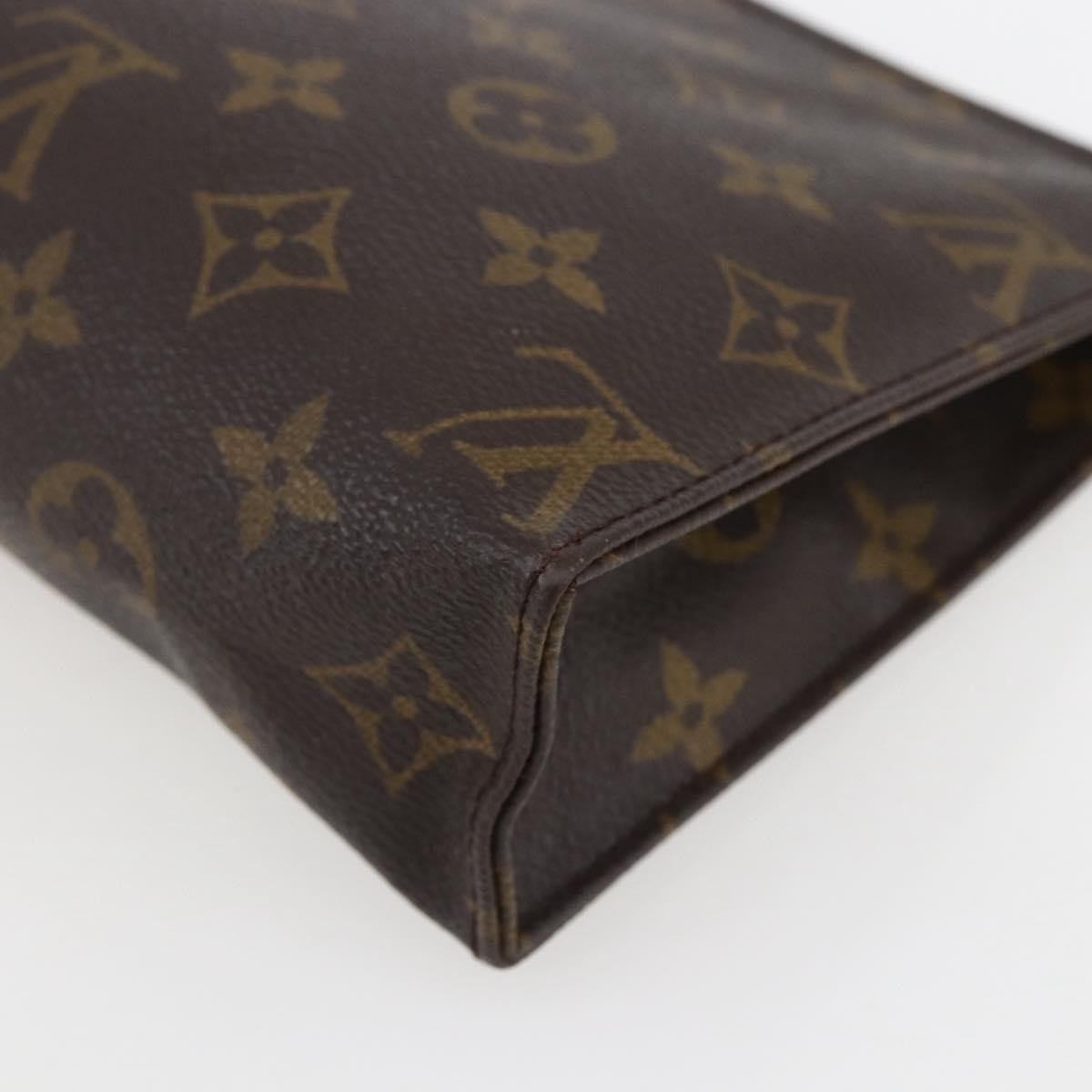 LOUIS VUITTON Monogram Poche Toilette 19 Pouch M47544 LV Auth 155404