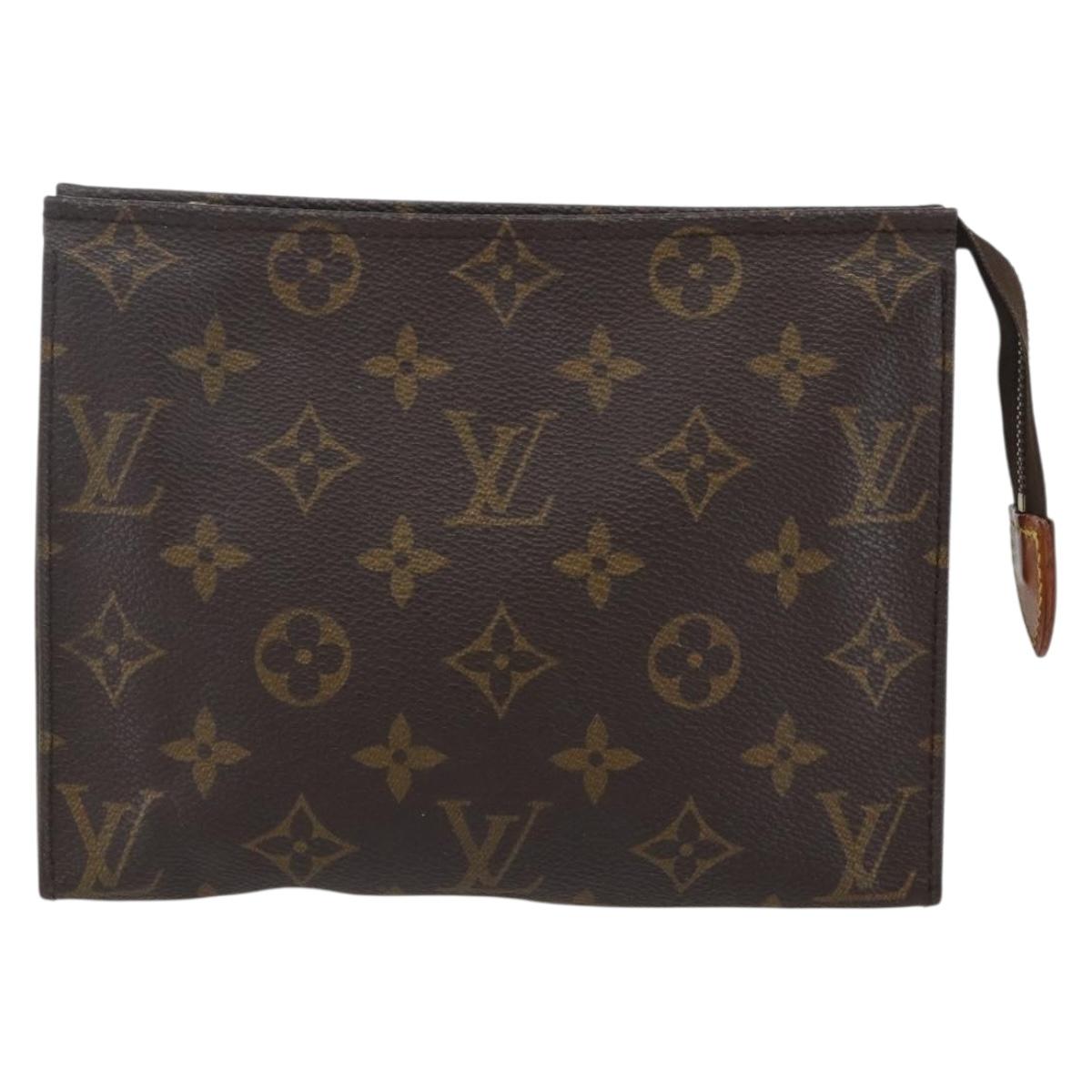 LOUIS VUITTON Monogram Poche Toilette 19 Pouch M47544 LV Auth 155404