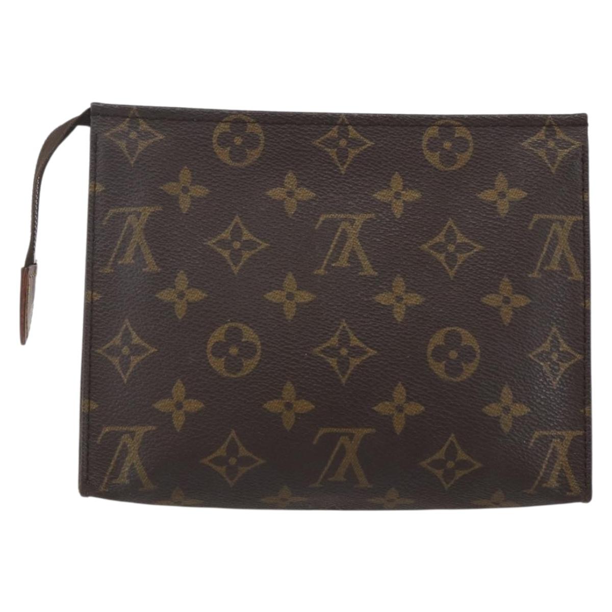 LOUIS VUITTON Monogram Poche Toilette 19 Pouch M47544 LV Auth 155404