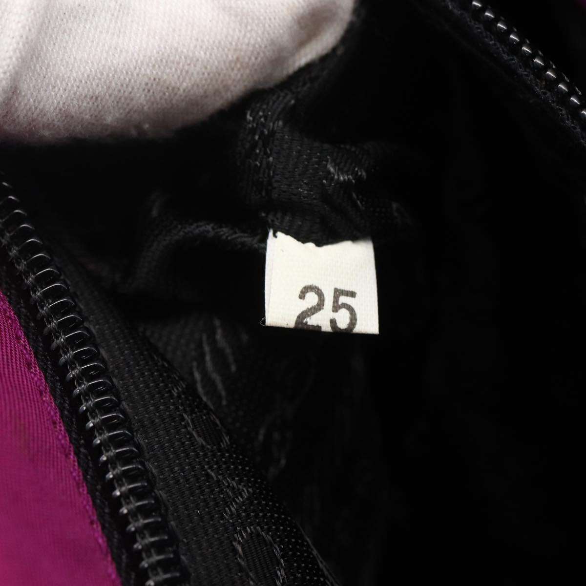 PRADA Hand Bag Nylon Metal Purple Gold Auth 155416