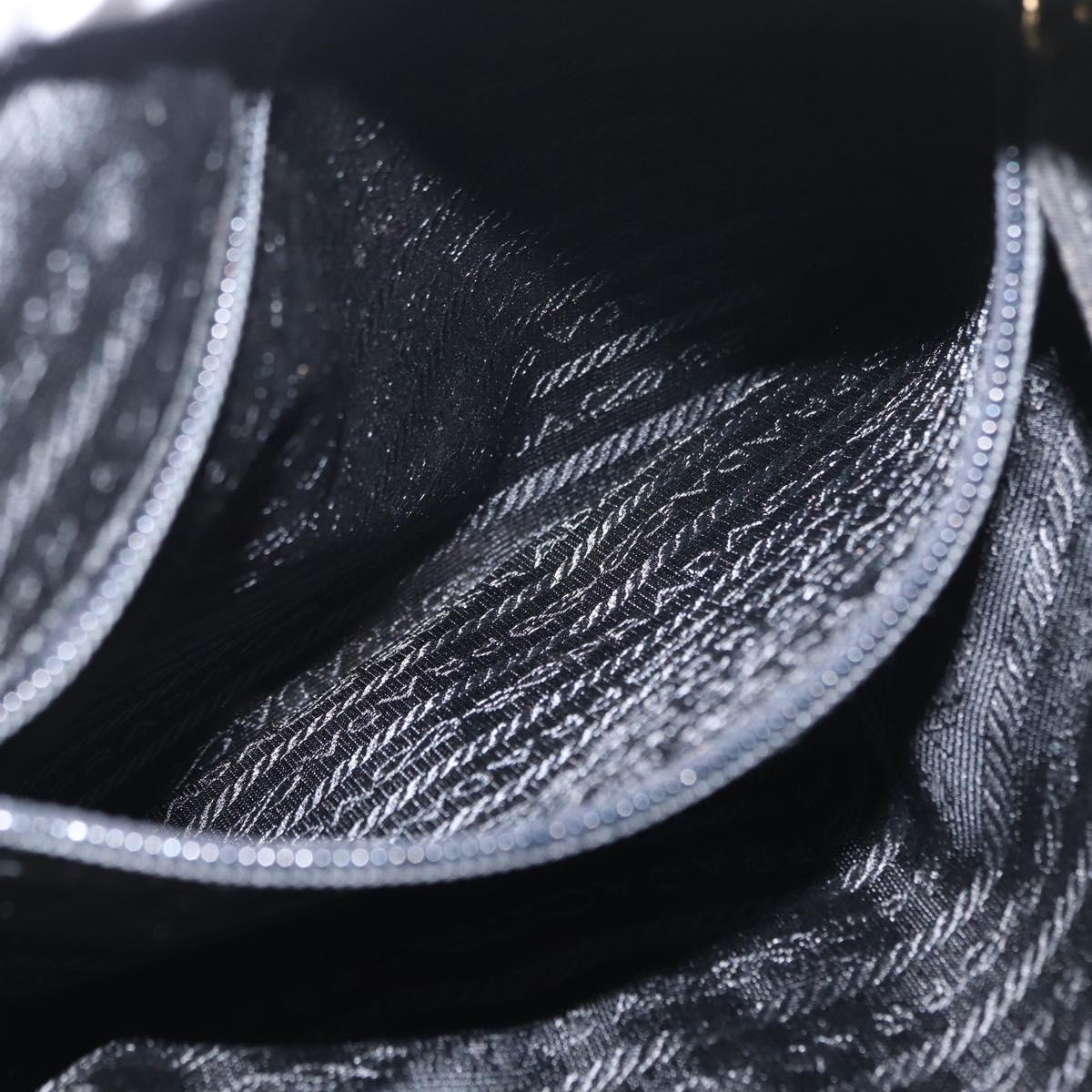 PRADA Chain Shoulder Bag Nylon Gold Light green Auth 155417