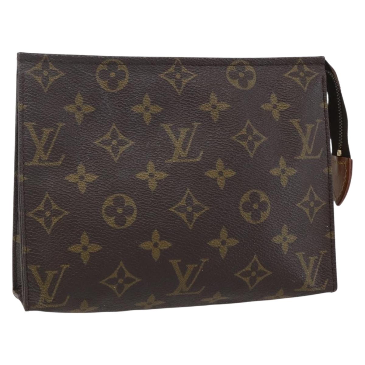 LOUIS VUITTON Monogram Poche Toilette 19 Pouch M47544 LV Auth 155420